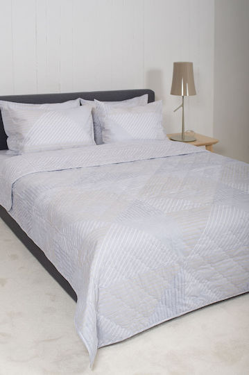Biokarpet Home Nordic 853 Cardiff Albastru Deschis Paturi & Cuverturi Pat Monopersonal 160x240 Cm