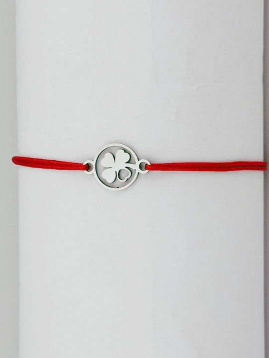 Martisor Bracelet Women Jolie Clover Heart Design Set 12 Pieces Silver Stainless Steel Pendant Adjustable Red Cord Martisor Bracelet Women Jolie Clover Heart Design Set 12 Pieces Silver Stainless Steel Pendant Adjustable Red Cord