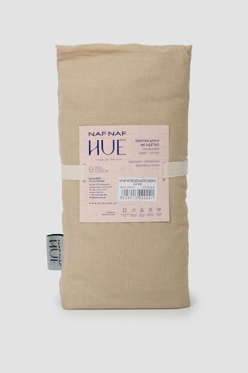 Naf Naf Hue Cearceaf De Pat Single Cu Elastic 100x200+35cm Bej