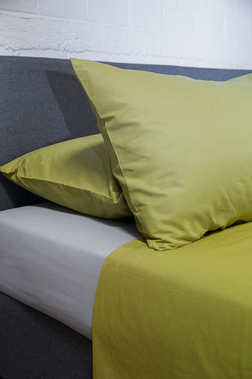 Biokarpet Bettlaken Naf Naf Hue Willow-ghost Grau-Set Bettlaken King Size