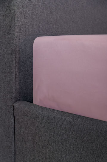 Naf Naf Unique Bed Sheets Set King Size with Rubber Hugger 270x280cm Lilac 4 Pieces