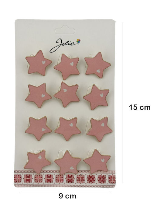 Set 12 Pinuri Martisor Inimă Stea Pentru Copii Jolie Pinuri Metalice Cu Aspect Lăcuit 2 X 2 Cm Pe Bucată Roz Set 12 Pinuri Martisor Inimă Stea Pentru Copii Jolie Pinuri Metalice Cu Aspect Lăcuit 2 X 2 Cm Pe Bucată Roz
