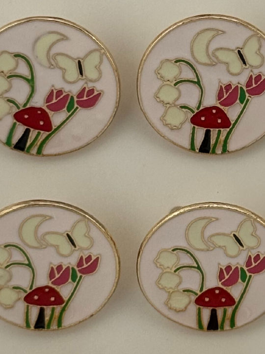 Set 12 Pinuri Mărțișor Copii Jolie Design De Primăvară Multicolore