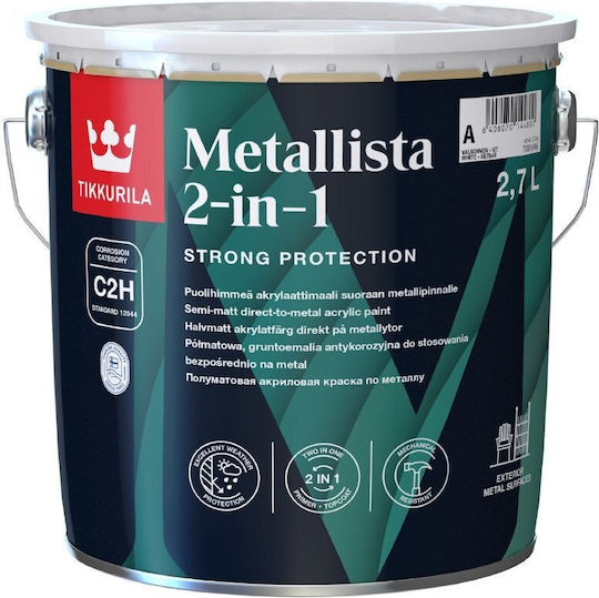 Tikkurila Acryl Anti-Corrosion Wasser Farbe 2.7l Weiß