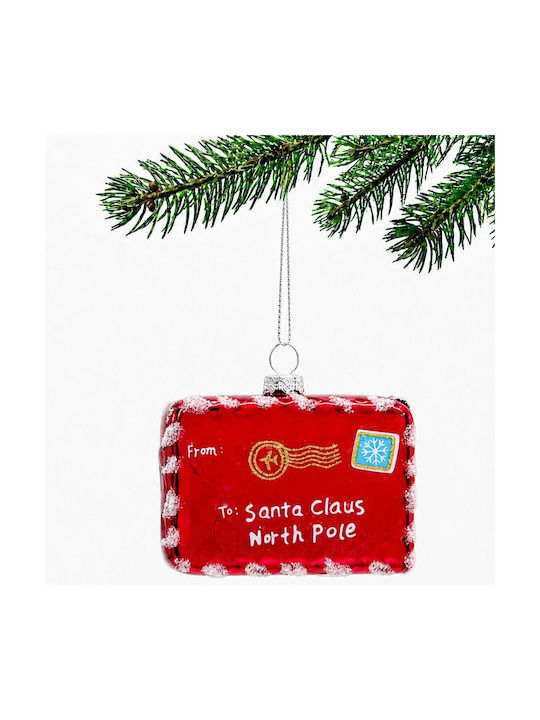 Glasartiges Weihnachtsbaumschmuck Rotes Glas 6.5x8cm Glasartiges Weihnachtsbaumschmuck Rotes Glas 6.5x8cm