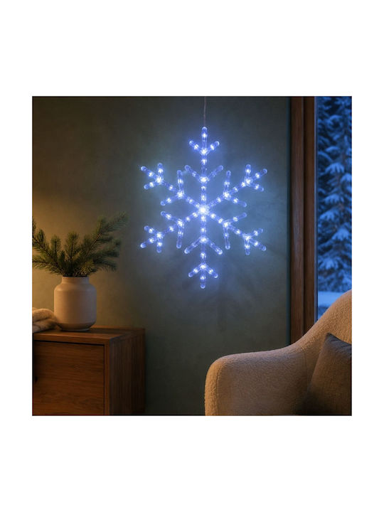 Hängendes Weihnachtsbaumschmuck Schneeflocke Beleuchtete Kunststoff Weiße 33x38cm