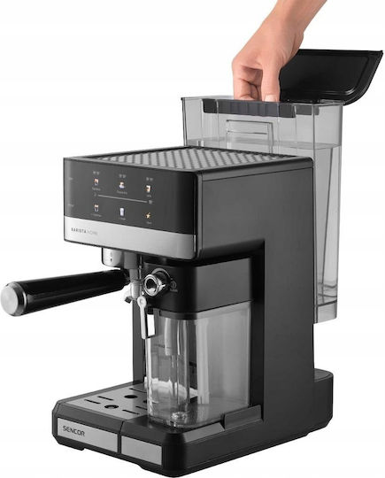 Sencor Автоматична Еспресо Кафемашина 1350W 20bar За Cappuccino Черна SES 4060BK
