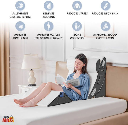 Ιατρικό Μαξιλάρι Αυχένα Memory Foam Λευκό