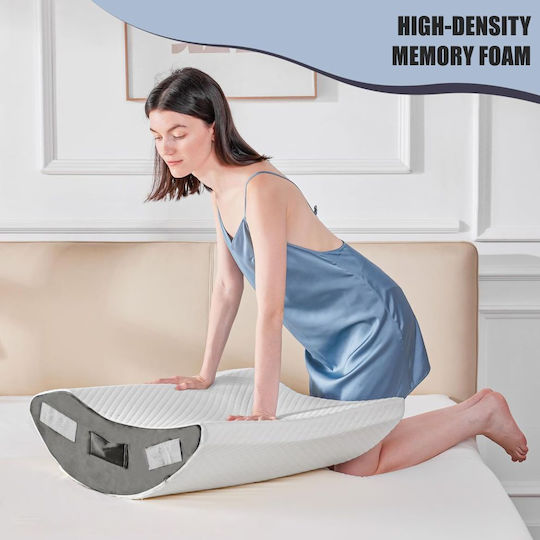 Ιατρικό Μαξιλάρι Αυχένα Memory Foam Λευκό