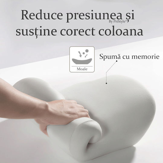 Pernă medicală pentru gât Spumă de memorie Roșie