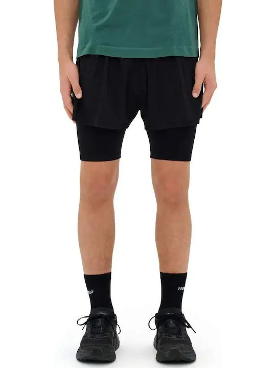 2-In-1 Sports Men's Shorts Relaxed Fit Black