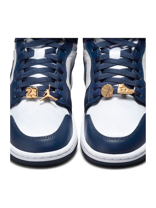 Jordan 1 Mid Ghete Pentru Femei Albastru Marin