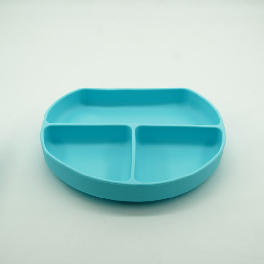Set de hrană din silicon albastru 3 bucăți