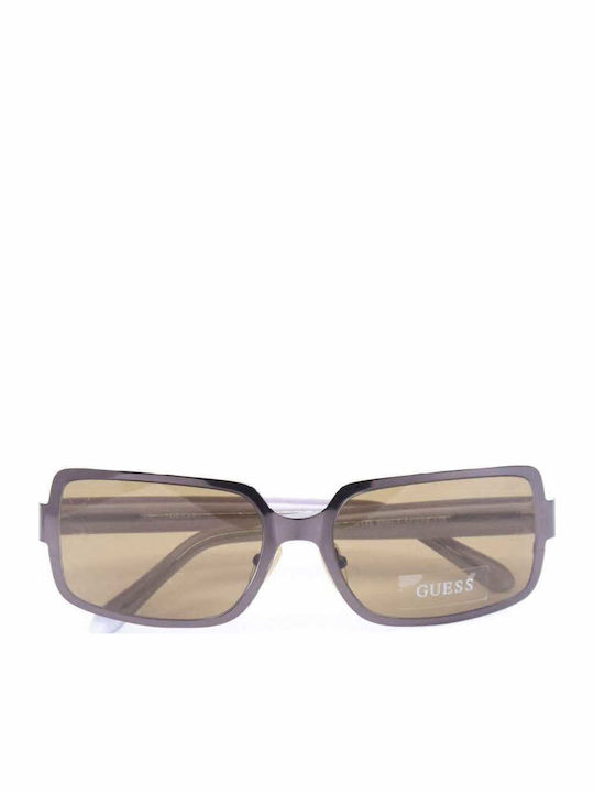Guess Unisex Ochelari de soare cu Ramă din Plastic Violet și Lentilă Oglindă Gri