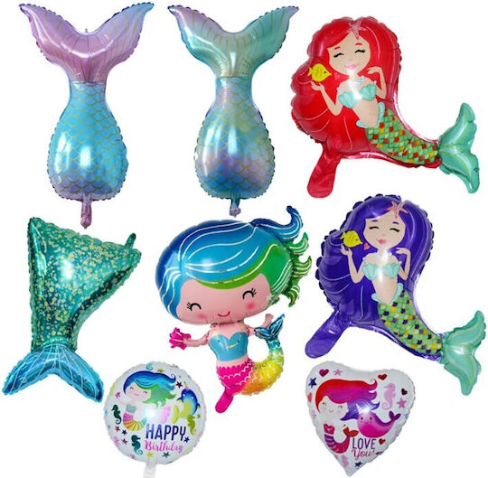 Balon Zi De Naștere Sirenă Folie Violet 39 cm