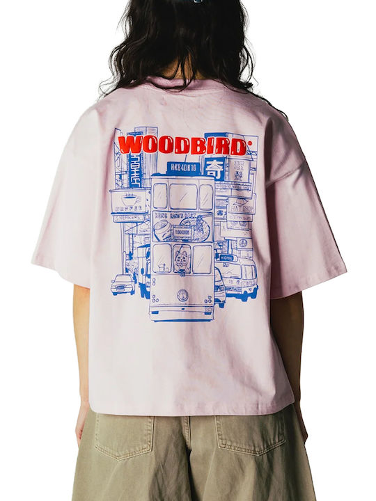 Woodbird Дамска Тениска Розова