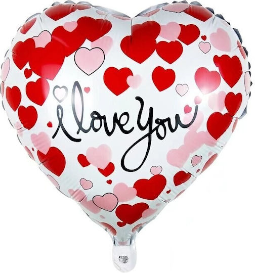 Balon Inimă Folie Alb 45 cm