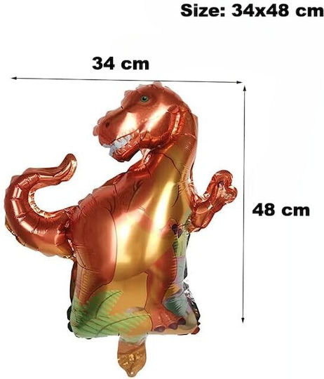 Baloane Zi De Naștere Dinozauri Folie Maro 48 cm