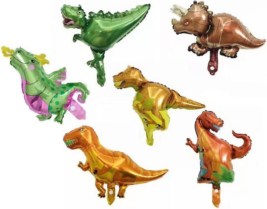 Baloane Zi De Naștere Dinozauri Folie Maro 48 cm