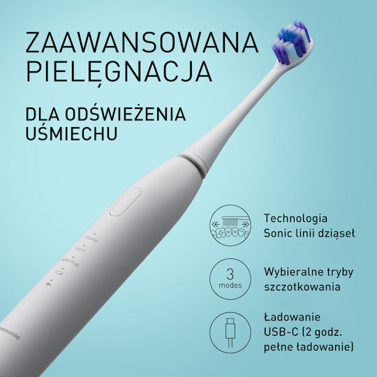 Panasonic Irigator bucal cu Senzor de Presiune și Husă de Călătorie 2141350 Alb