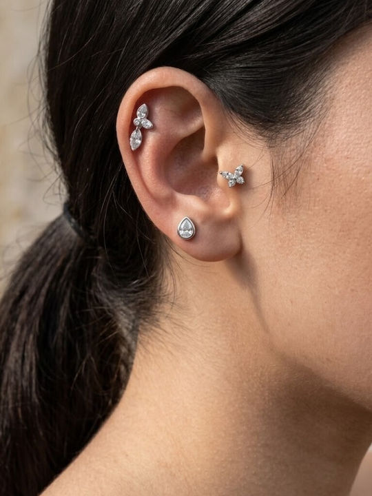 Mentzos Ohrringe Piercing aus Silber