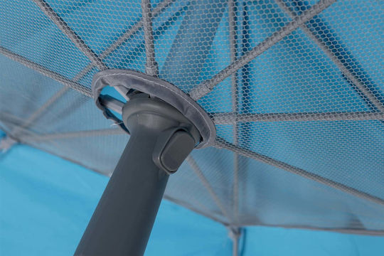 Escape Folding Aluminum Beach Umbrella Diameter 2.02m with UV Protection and Air Duct Blue