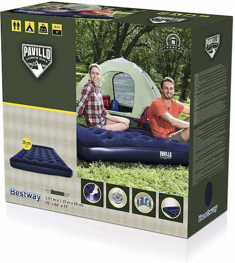 Bestway Aufblasbare Camping-Luftmatratze Einzel mit Integrierter Handpumpe 185x76x22cm