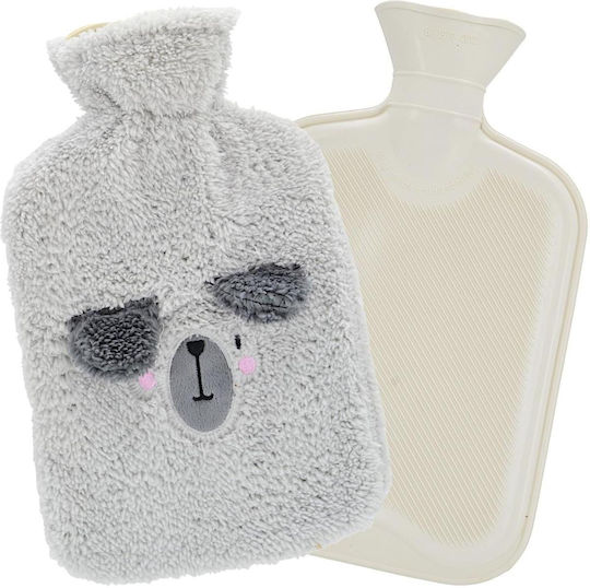 Victoria Sport Wärmflasche in Grauer Farbe Mit Bezug Allgemeine Verwendung 32x20cm 1750ml