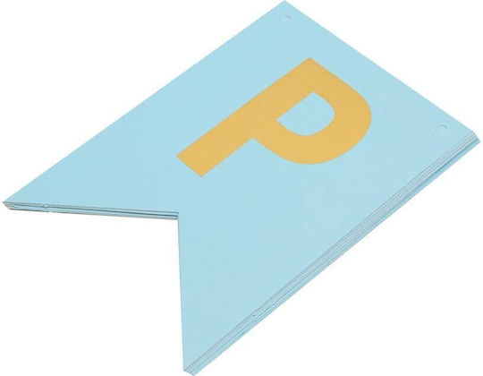 Banner La Mulți Ani 100x200 Cm Flippy Steag Dimensiune 11.5x16.5 Cm Rola De Ață Inclusă Albastru Deschis