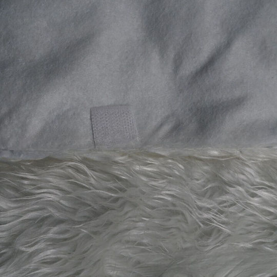 Covoraș De Crăciun Brad Mic Alb Cu Textură De Blană Ø78cm