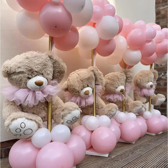 Set of 12 Birthday Latex Balloons Pink with LEDs 25cm