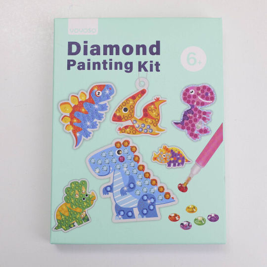 DIY Set of Diamond Painting Stickers with Rhinestones – Animal Theme 6 Pcs