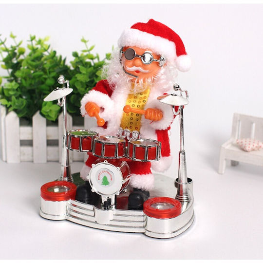 Decorative Christmas Santa With Musical Red 20x17cm