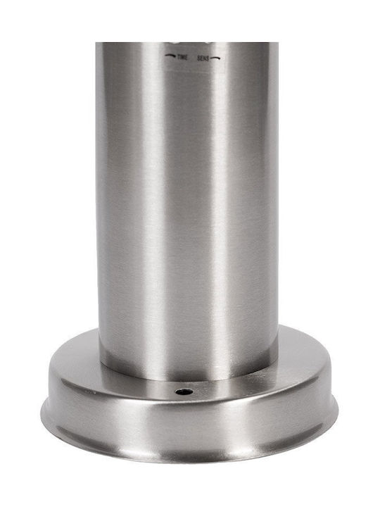 Domoletti Stehlampe mit Lampenbirnensockel für E27 Silber