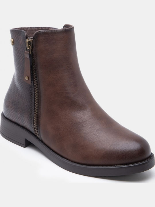 Wildleder Damen Stiefeletten Braun