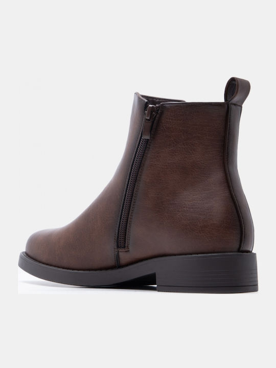 Wildleder Damen Stiefeletten Braun
