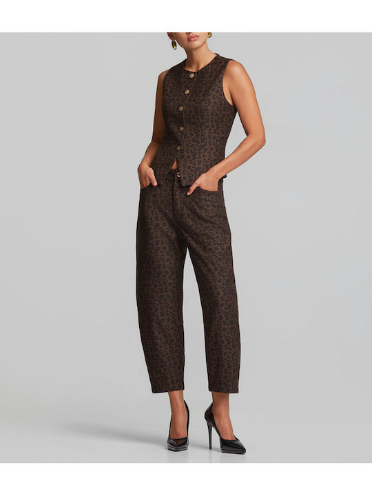 Damen Stoffhose Leo Braun
