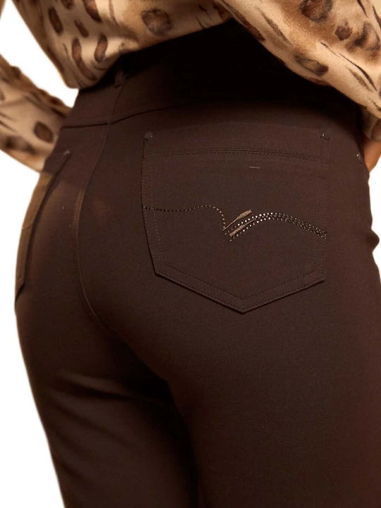 Damen Stoffhose Braun