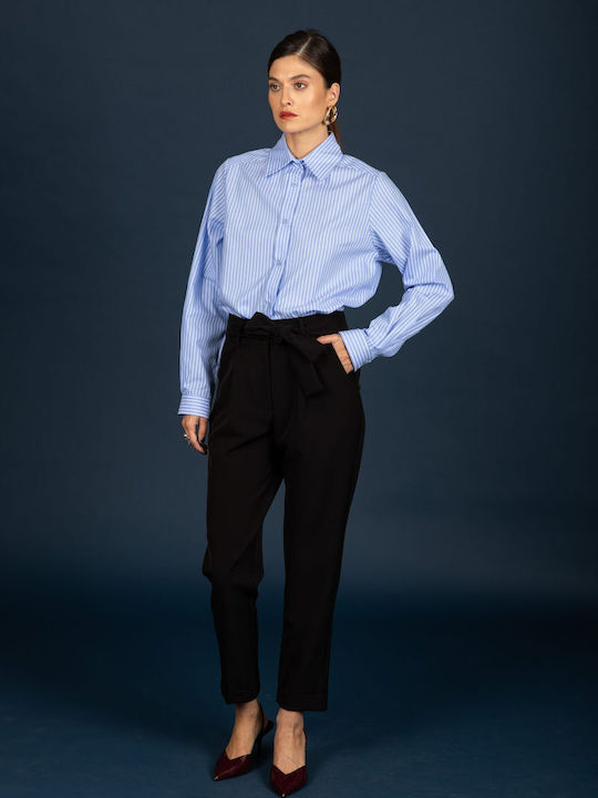 Women's Fabric Trousers Black
