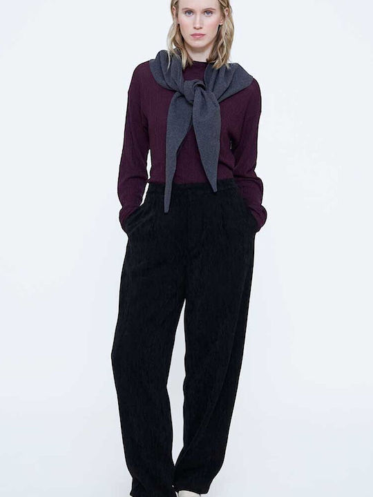 Women's Fabric Trousers Black