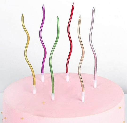 Set 10 Lumanări De Ziua De Naștere Flippy Design Spiral 17 X 0.34 Cm Ceară Multicoloră