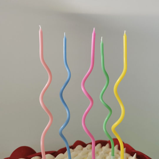 Set 10 Lumanări De Ziua De Naștere Flippy Design Spiral 17 X 0.34 Cm Ceară Multicoloră
