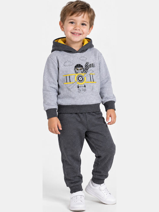 Kids Sweatpants Set With Top Grey/Anthracite