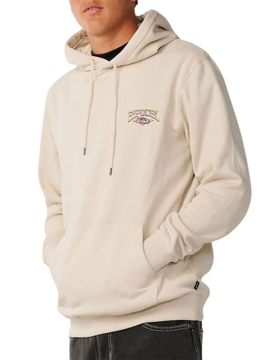 Vintage Weißes Sweatshirt mit Kapuze