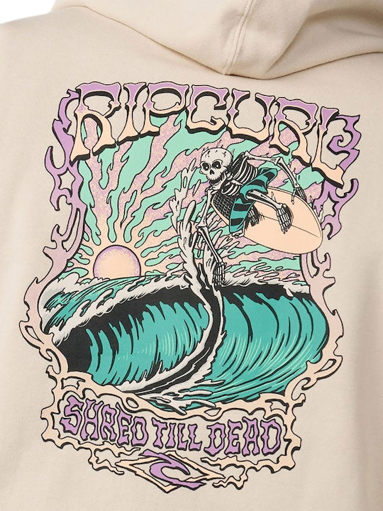 Vintage Weißes Sweatshirt mit Kapuze