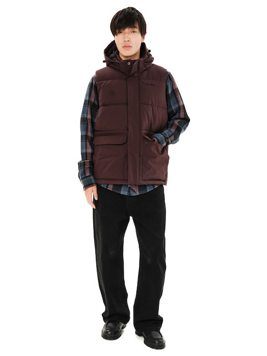 Geacă Fără Mâneci Puffer Waterproof Maro Ciocolatiu