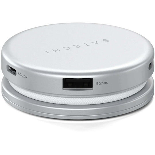 Satechi OntheGo USB-C Docking Station with Silver