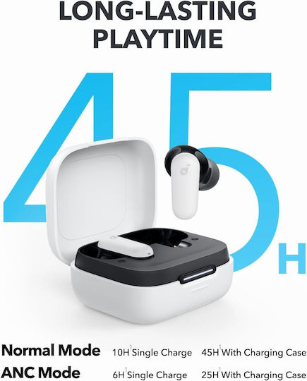 Anker R50i NC In-ear Bluetooth Handsfree Headphones with Sweat Resistance and Charging Case White