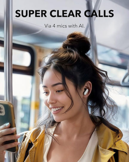Anker R50i NC In-ear Bluetooth Handsfree Headphones with Sweat Resistance and Charging Case White