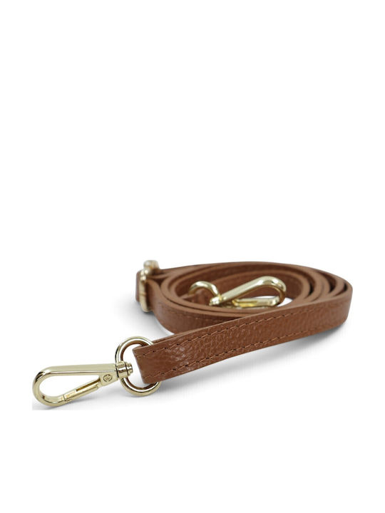 Damentasche mit Leder Klappe aus Wildleder in Tabac Braun